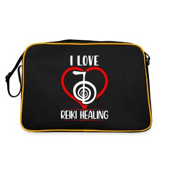 Dictons Reiki pour les Maîtres Reiki | Cadeaux Reiki - Sac Retro - noir/or - Dos