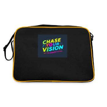 Verfolgen Sie Ihre Vision, nicht Ihre Konkurrenz - Retro Tasche - Schwarz/Gold - Hinten