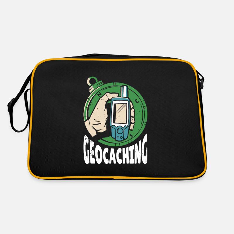 Geocaching GPS coordinates Hobby Retro Bag
