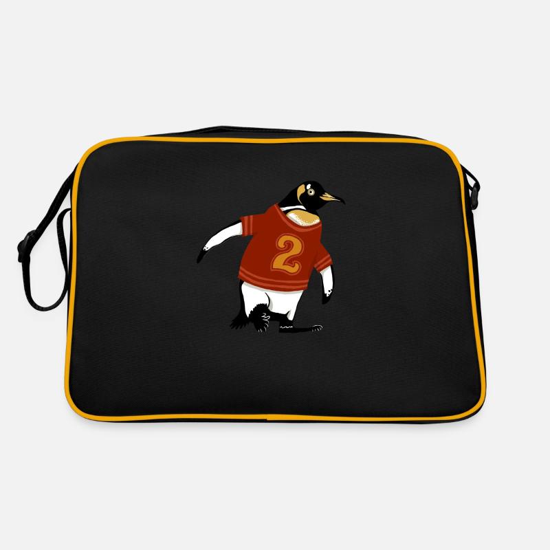 Pinguin mit Hemd 2 Retro Tasche
