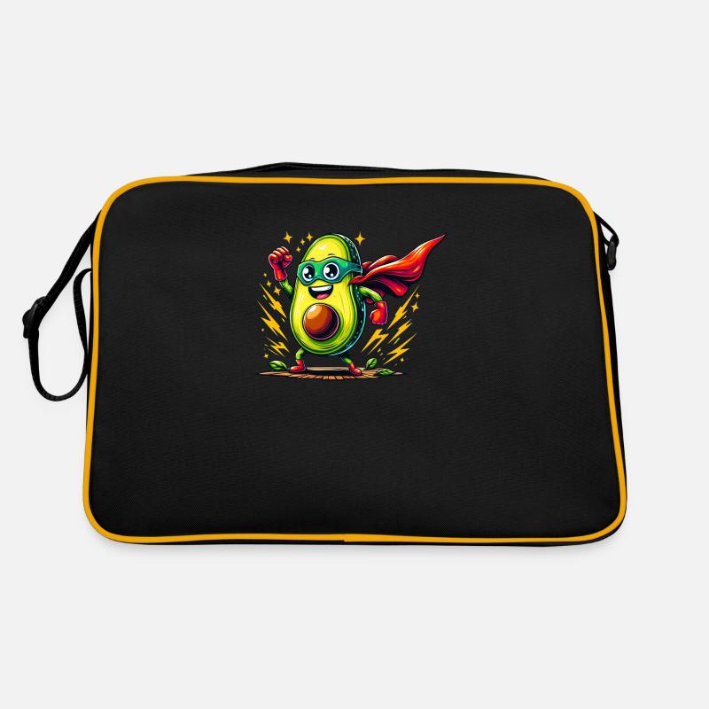 Avocado-Rächer mit Power-Punch Retro Tasche