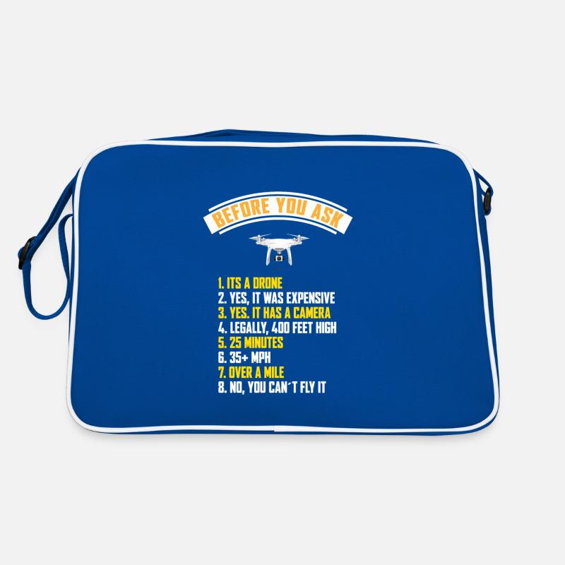 Avant de demander. C'est un drone. Copter-shirt Sac Retro