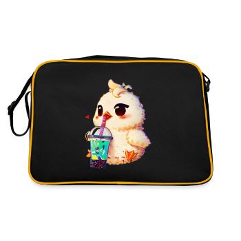 Poulet mignon avec boisson gazeuse - Sac Retro - noir/or - Dos