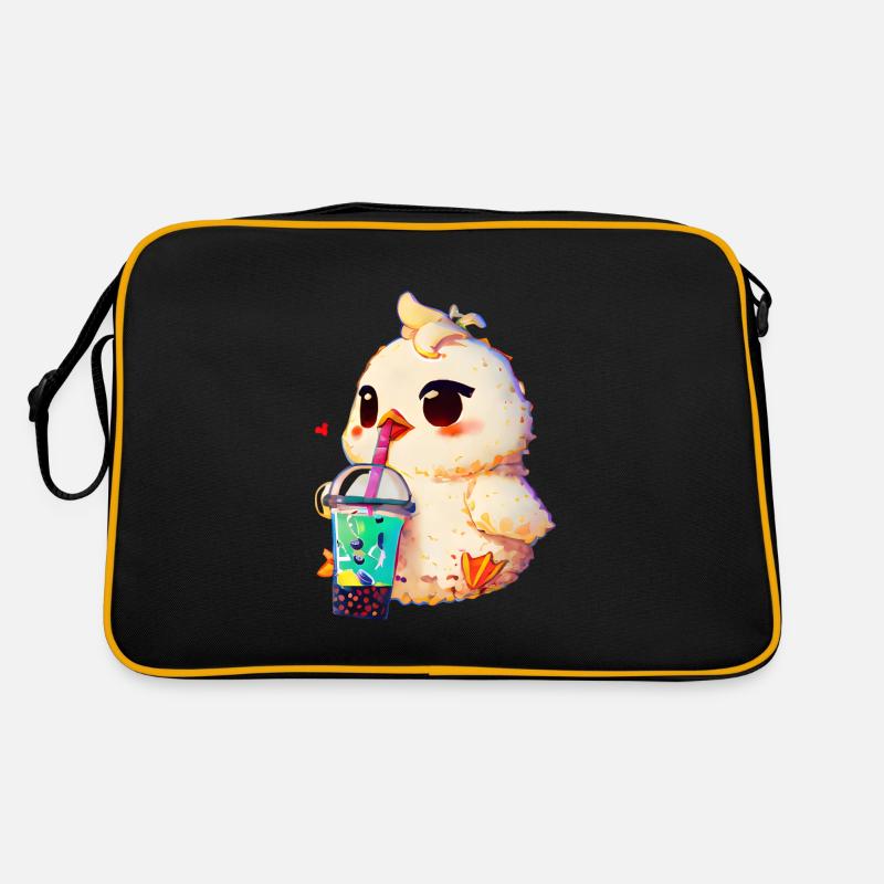 Cute chicken with soft drink Retro Bag