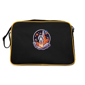 Rocket launch universe - Retro Bag - black/gold - Back