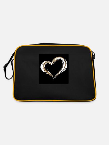 Heart - Retro Bag - black/gold