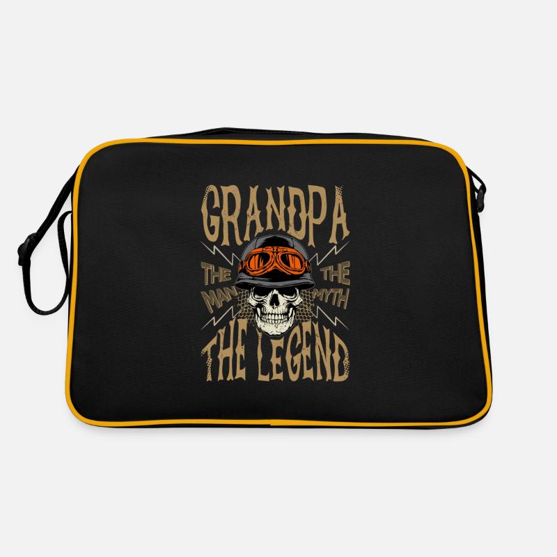 Opa Der Mann Der Mythos Die Legende - Retro Tasche - Schwarz/Gold