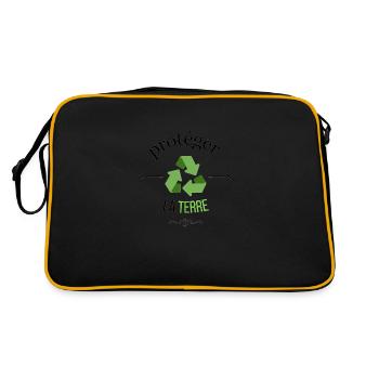 sauver la terre- écologie - Sac Retro - noir/or - Dos