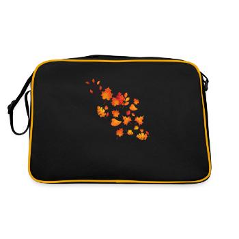Colorful Autumn Leaves - Retro Bag - black/gold - Back
