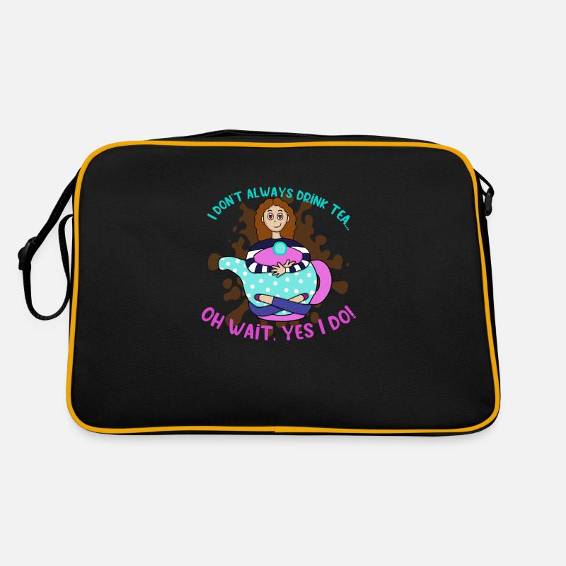 TeaLady - Retro Tasche - Schwarz/Gold