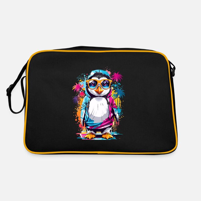 Coole Pinguin Retro Tasche