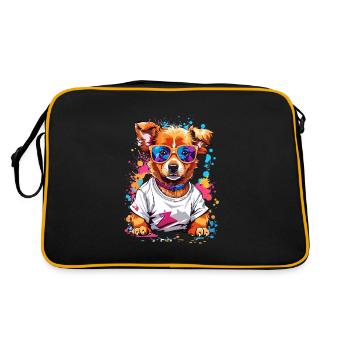 Chien cool - Sac Retro - noir/or - Dos