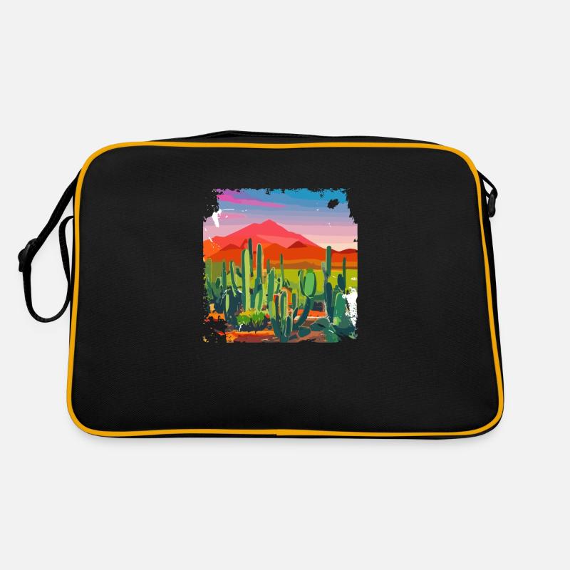 wüste🌵 - Retro Tasche - Schwarz/Gold