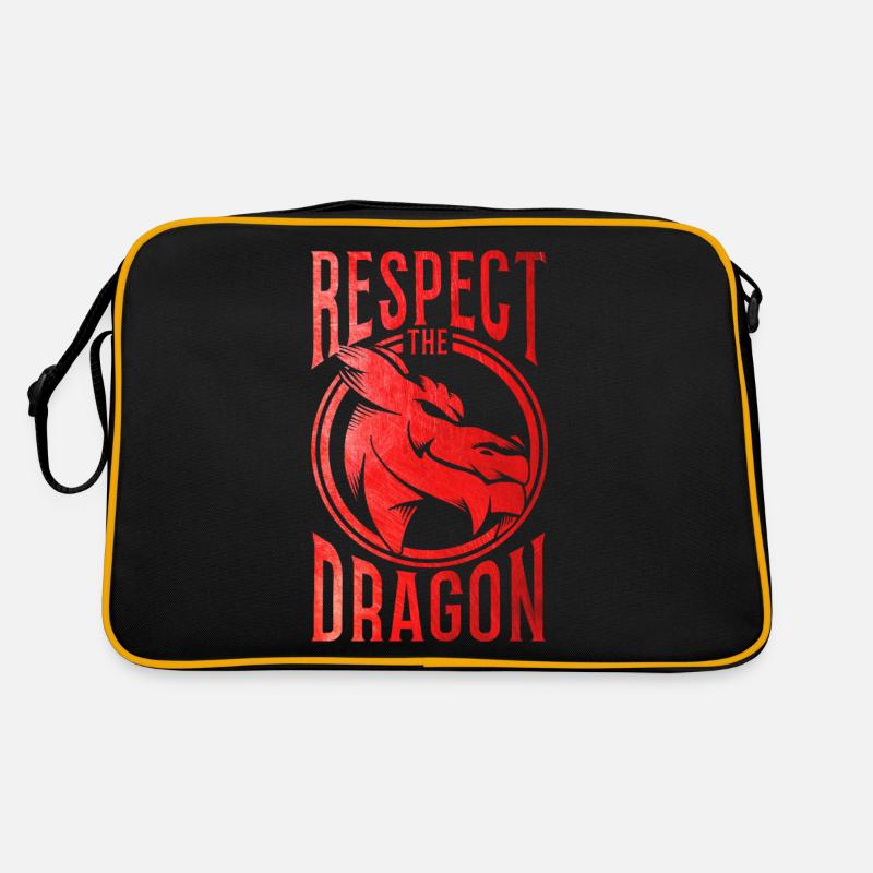 Drache Drachen Spruch Geschenk Retro Tasche