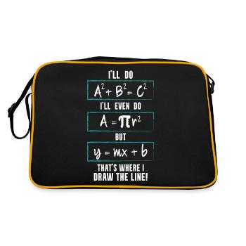 Drôle de maths phrase équation mathématiques blague - Sac Retro - noir/or - Dos