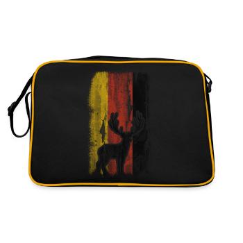 German Flag 2 and Hunting - - Retro Bag - black/gold - Back