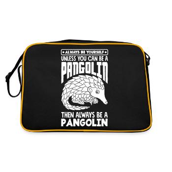 Pangolin Always Be A Pangolin Funny - Retro Bag - black/gold - Back