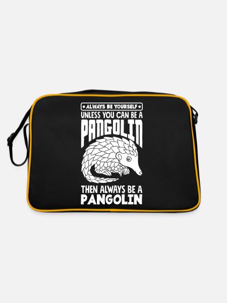 Pangolin Always Be A Pangolin Funny - Retro Bag - black/gold - Back