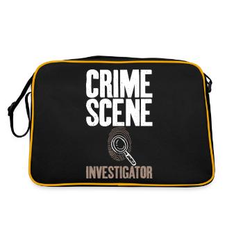 Crime Scene Investigator Private Detective Expert Graphic - Retro Bag - black/gold - Back