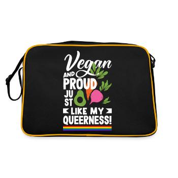 Vegan and Proud Just Like My Queerness Vegan - Retro Bag - black/gold - Back