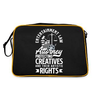 Entertainment Law Attorney Protecting Creatives - Retro Tasche - Schwarz/Gold - Hinten