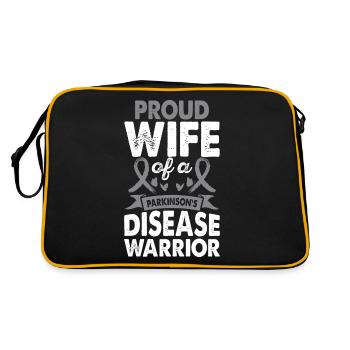 Épouse d’un guerrier de la maladie de Parkinson - Sac Retro - noir/or - Dos