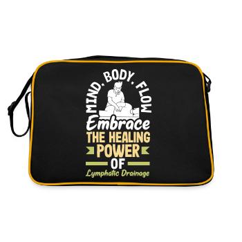 , corps, puissance de flux du drainage lymphatique - Sac Retro - noir/or - Dos