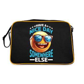 Have A Nice Day Somewhere Else 23 - Retro Bag - black/gold - Back