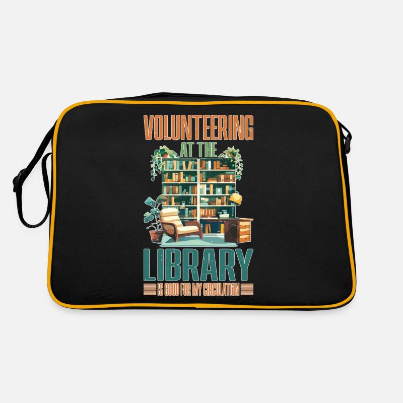 Volunteering At The Library Boosts My Circulation Retro Tasche