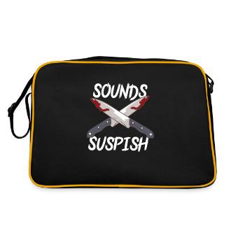 Sounds Suspish - Retro Tasche - Schwarz/Gold - Hinten