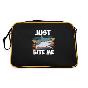 Just Bite Me - Retro Tasche - Schwarz/Gold - Hinten