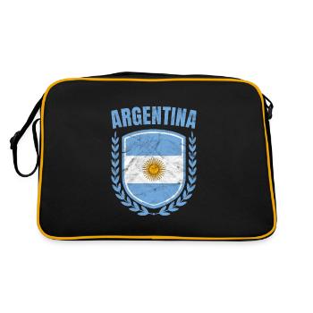 Argentinien - Retro Tasche - Schwarz/Gold - Hinten