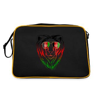 Afghanistan - Retro Tasche - Schwarz/Gold - Hinten