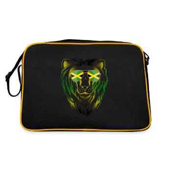 Jamaika - Retro Tasche - Schwarz/Gold - Hinten