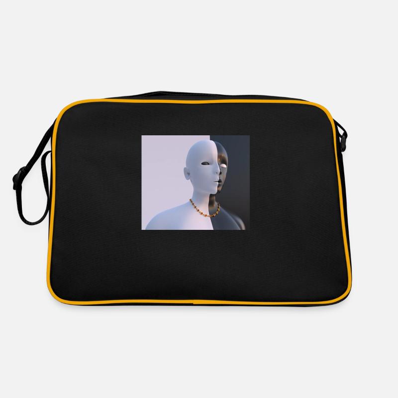 Zwei Gesichter Retro Tasche