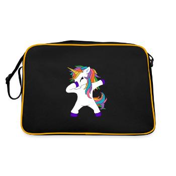 Dabbing Unicorn Dabbing Unicorn Dab idée cadeau - Sac Retro - noir/or - Dos