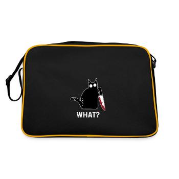 Chat tueur drôle Quoi - Sac Retro - noir/or - Dos
