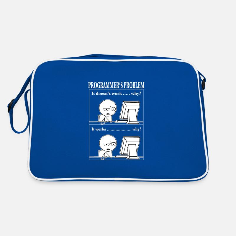 Programmer Computer Scientist Funny Cartoon T-Shir Retro Bag