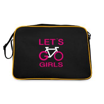 Let’s Go Girls Vélo, Cyclisme, Cycle Graphic Tee - Sac Retro - noir/or - Dos