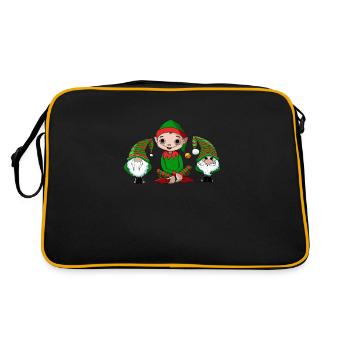 Lutin et gnômes de Noël - Sac Retro - noir/or - Dos