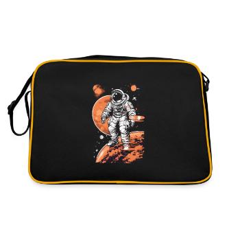 Cool astronaut in space - Retro Bag - black/gold - Back