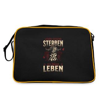 Conception de casque Viking Die Better Standing - Sac Retro - noir/or - Dos