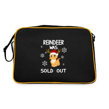 Renne était sorti chat Noël dictons drôles - Sac Retro - noir/or - Dos
