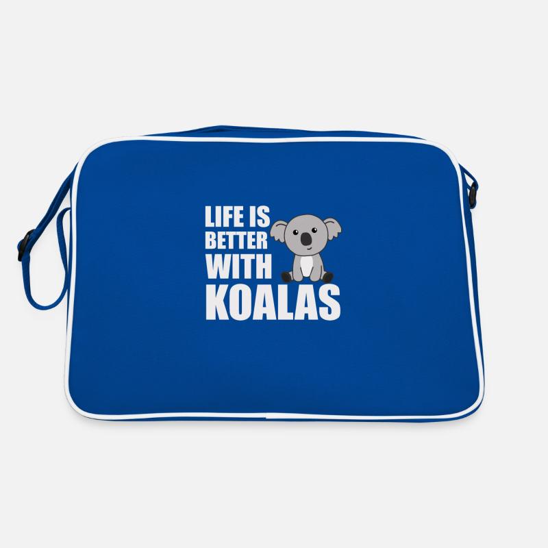 Life is better with koalas süßer Koala Retro Tasche