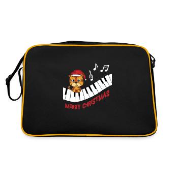 Piano Tiger Piano I Animals | Christmas - Retro Bag - black/gold - Back