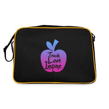 enseignant enseigner l’amour inspirer - Sac Retro - noir/or - Dos
