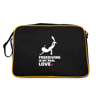 Freitauchen - Retro Tasche - Schwarz/Gold - Hinten