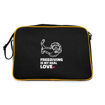 Freitauchen - Retro Tasche - Schwarz/Gold - Hinten