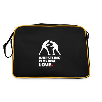 Ich Liebe Wrestling - Retro Tasche - Schwarz/Gold - Hinten