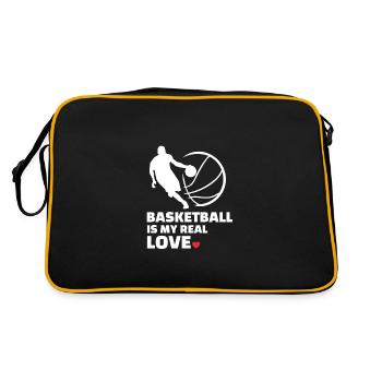 I love basketball - Retro Bag - black/gold - Back